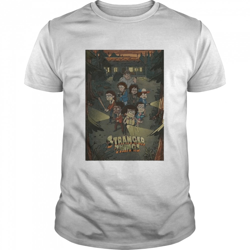 Stranger things x gravity falls shirt