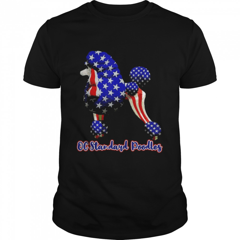 Patriotic flag poodle for American poodle lovers shirt