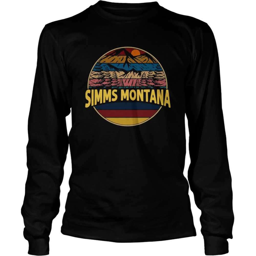 Simms Montana Mountain Hiking Souvenir Gift  Long Sleeved T-shirt