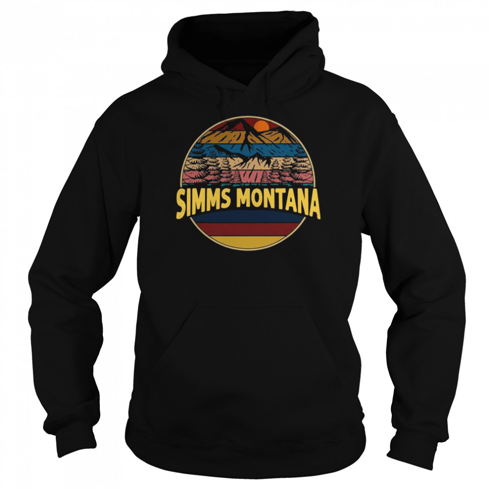 Simms Montana Mountain Hiking Souvenir Gift  Unisex Hoodie