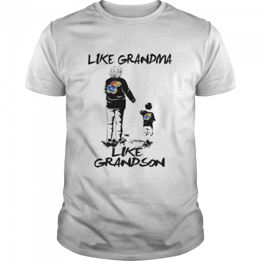 kansas Jayhawks like grandma like grandson shirt