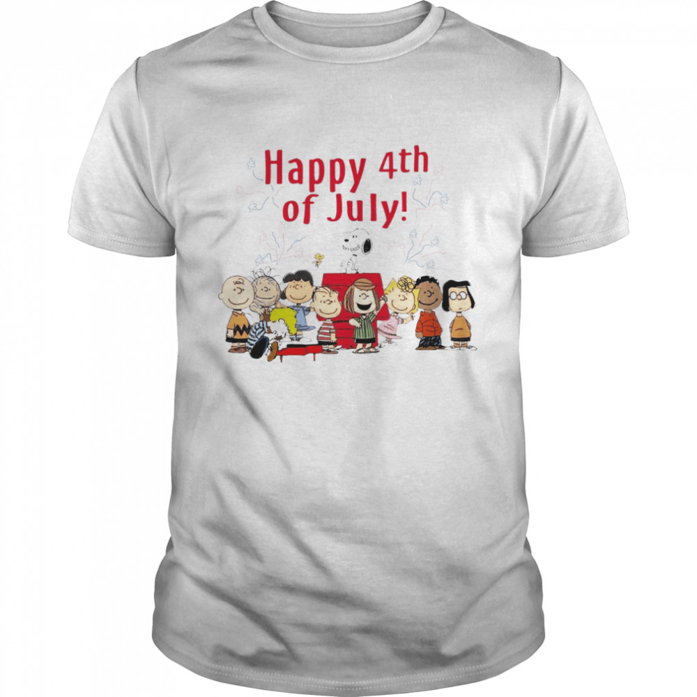 Snoopy And Peanuts Characters Happy 4th Of July Shirt