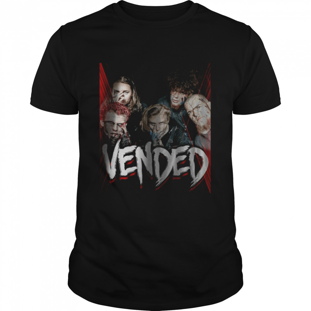 VENDED METAL BAND LOGO FRONT SIDE BLACK TEE SHIRT