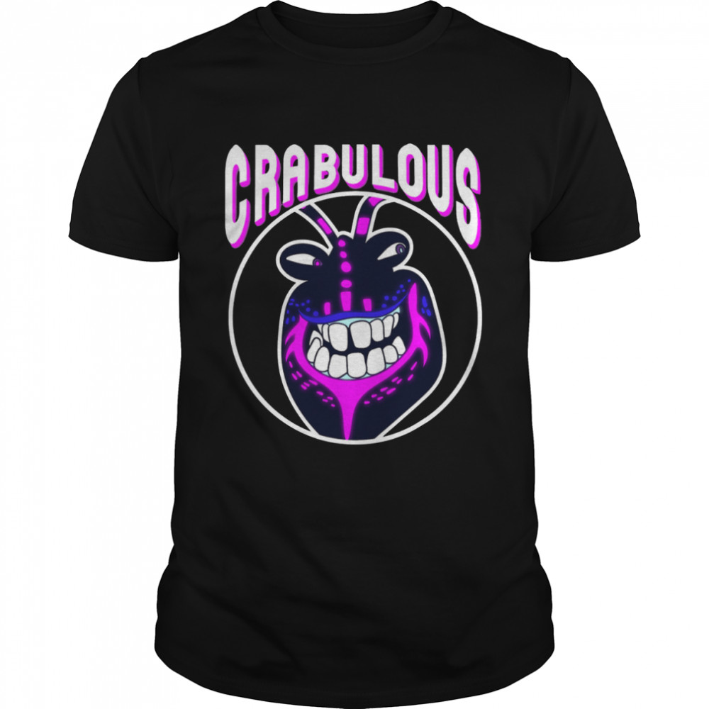 Crabulous Neon Face Circle Portrait shirt