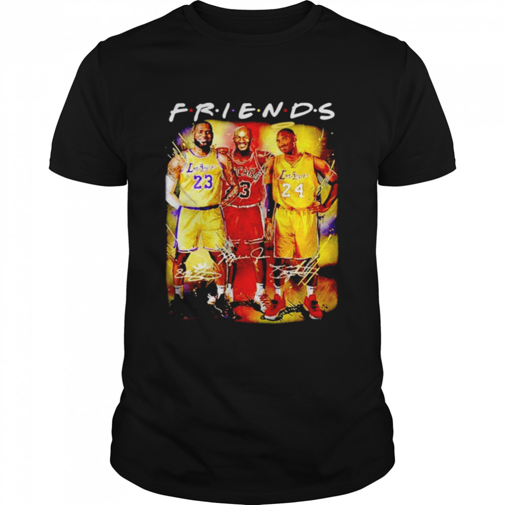 Friends 23 LeBron James 23 Michael Jordan 24 Kobe Bryant signatures shirt