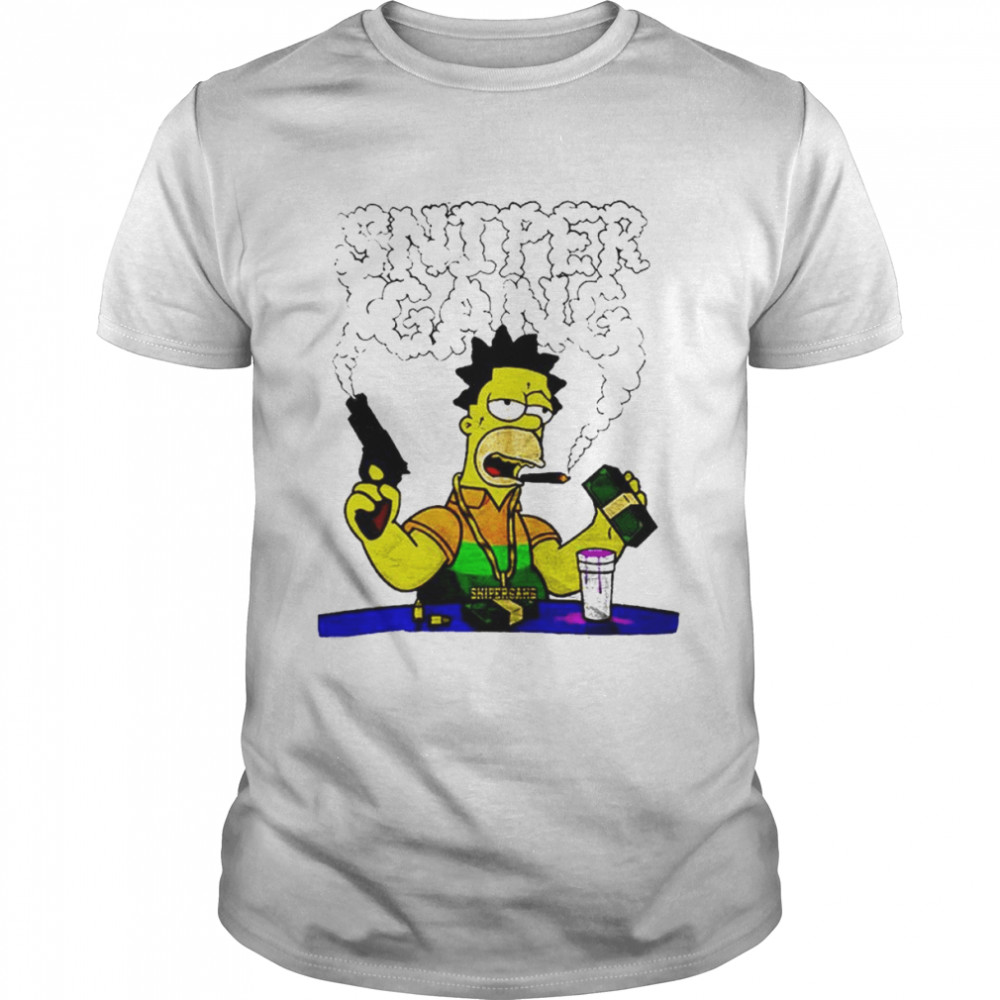 Hommer Simpson Sniper Gang shirt