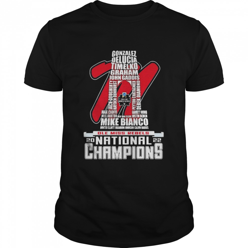 Ole Miss Rebels Team Name 2022 National Champions Shirt