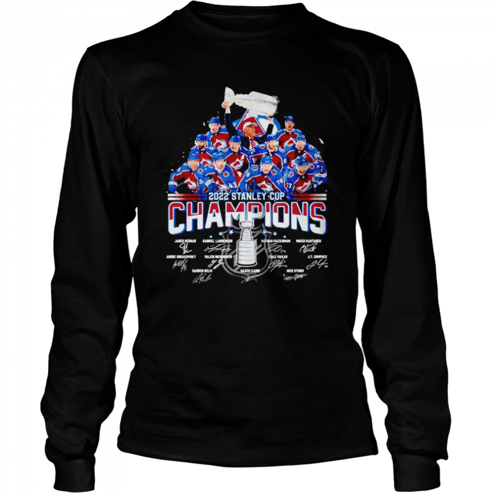 2022 Stanley Cup Champions signatures shirt Long Sleeved T-shirt