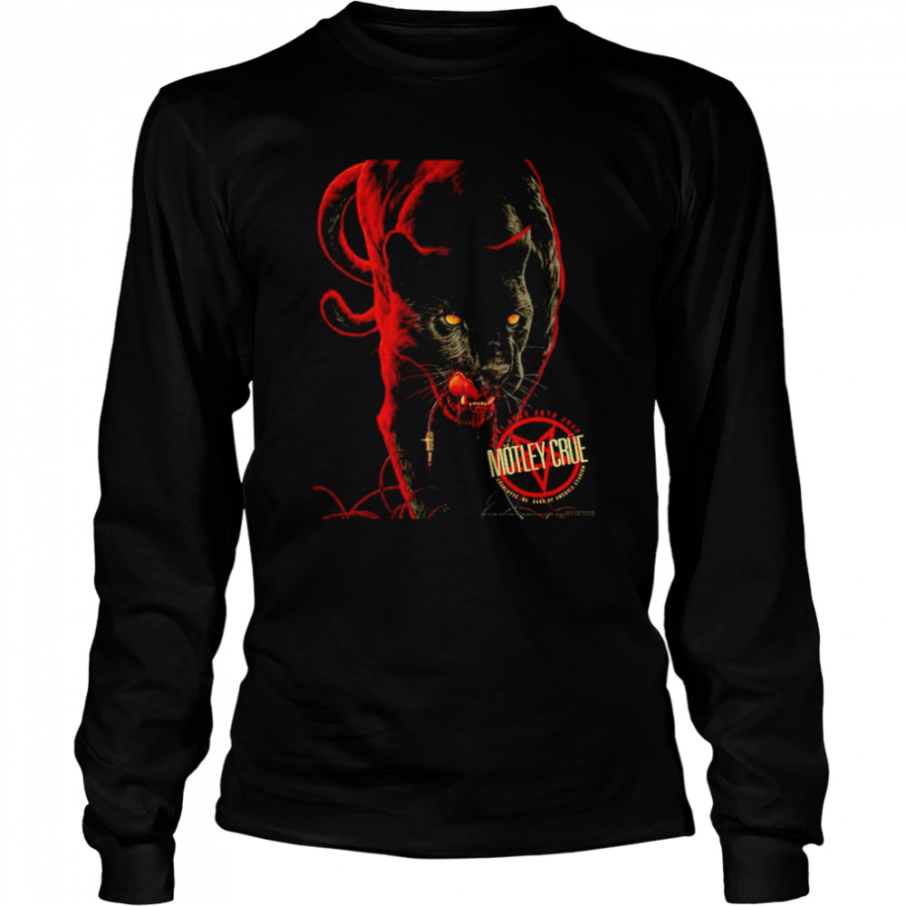 Black Panther Mötley Crüe shirt Long Sleeved T-shirt