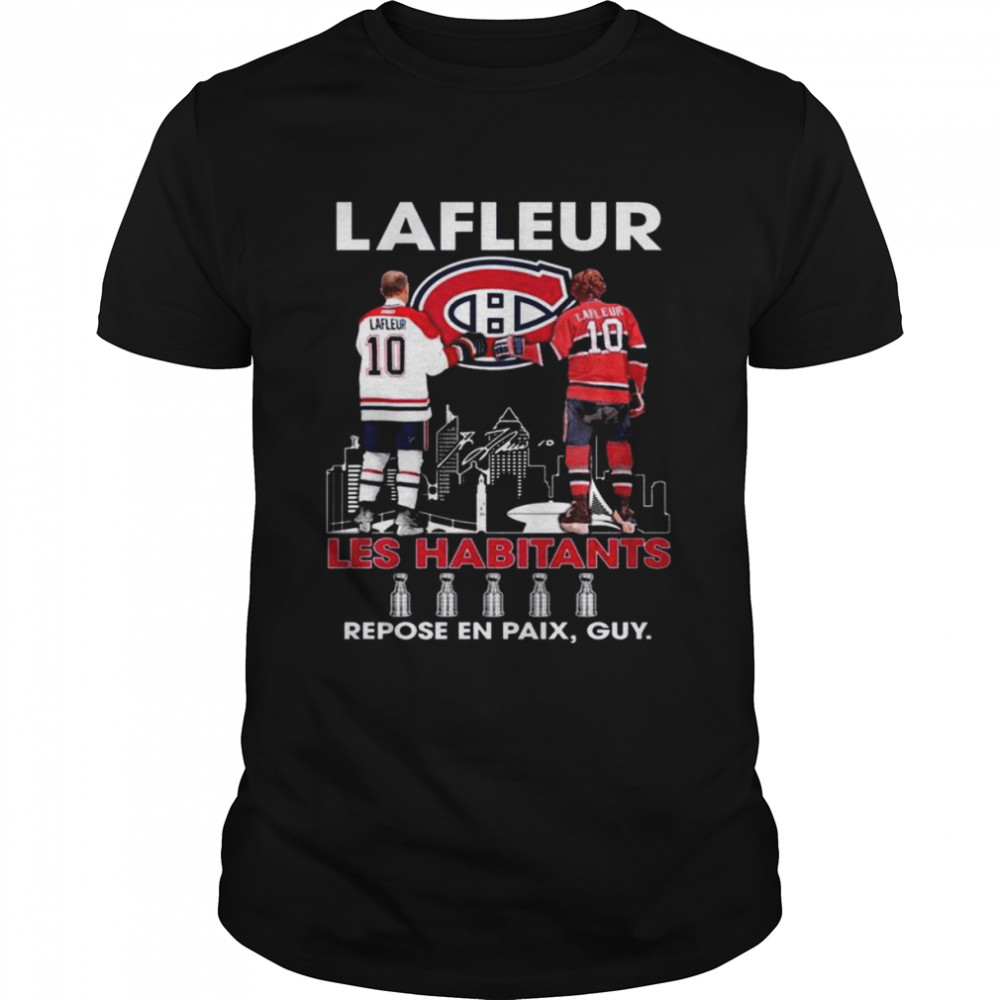 Colorado Avalanche Lafleur les habitants repose en paix guy signatures shirt