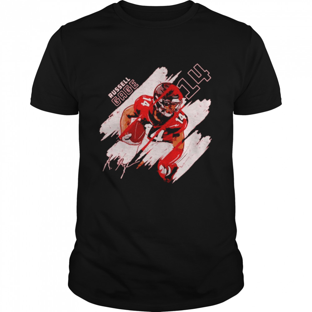 Russell Gage Tampa Bay Buccaneers Stripes signature shirt