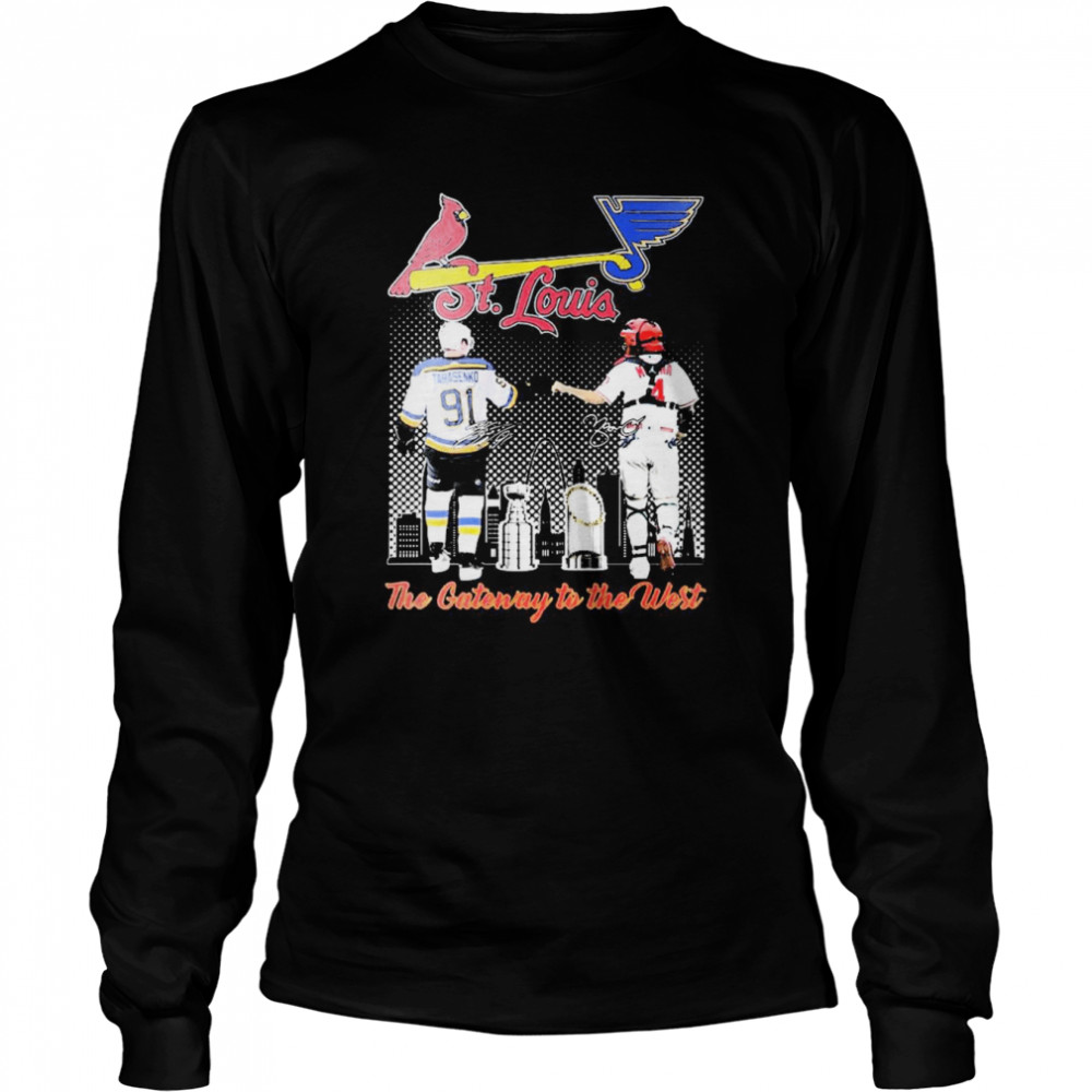 The Gateway To The West Vladimir Tarasenko And Yadier Molina St Louis Sport Team Signatures  Long Sleeved T-shirt