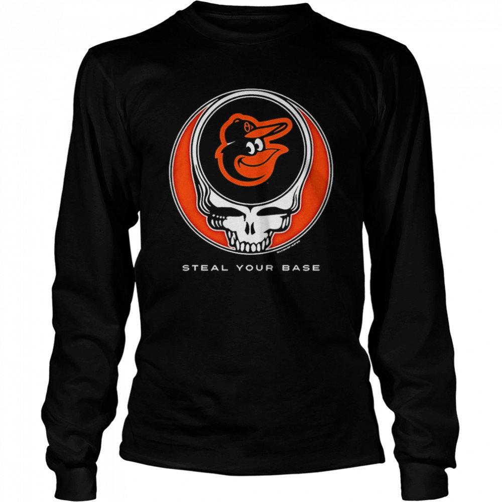 Baltimore Orioles Grateful Dead Steal Your Base  Long Sleeved T-shirt