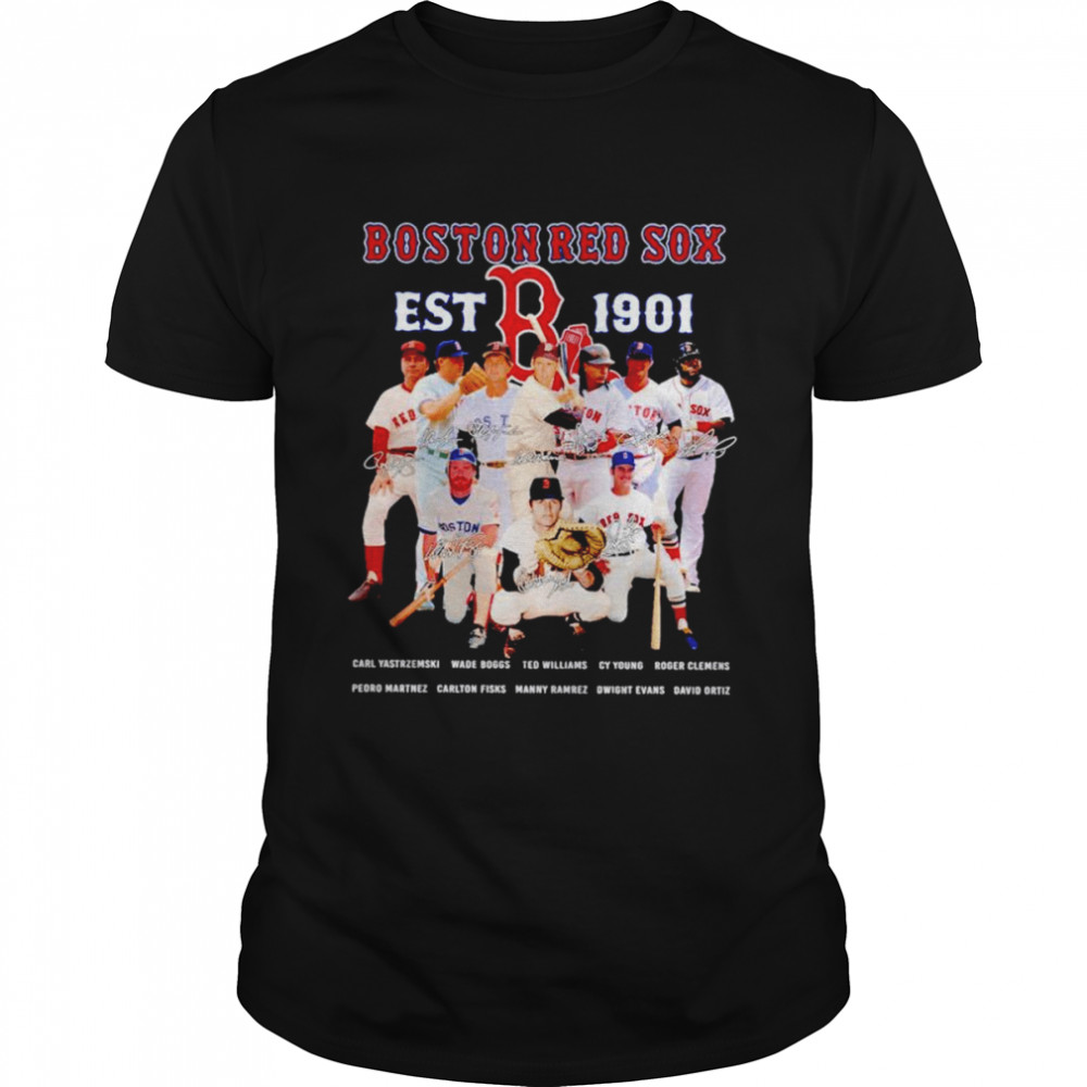 Boston Red Sox est 1901 Players signatures shirt