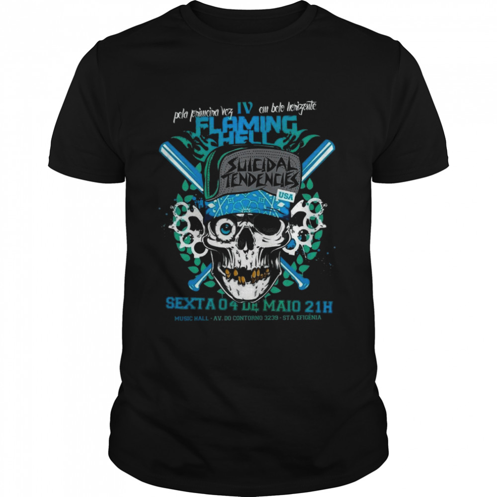 Light Blue Art Suicidal Tendencies Rock Band shirt