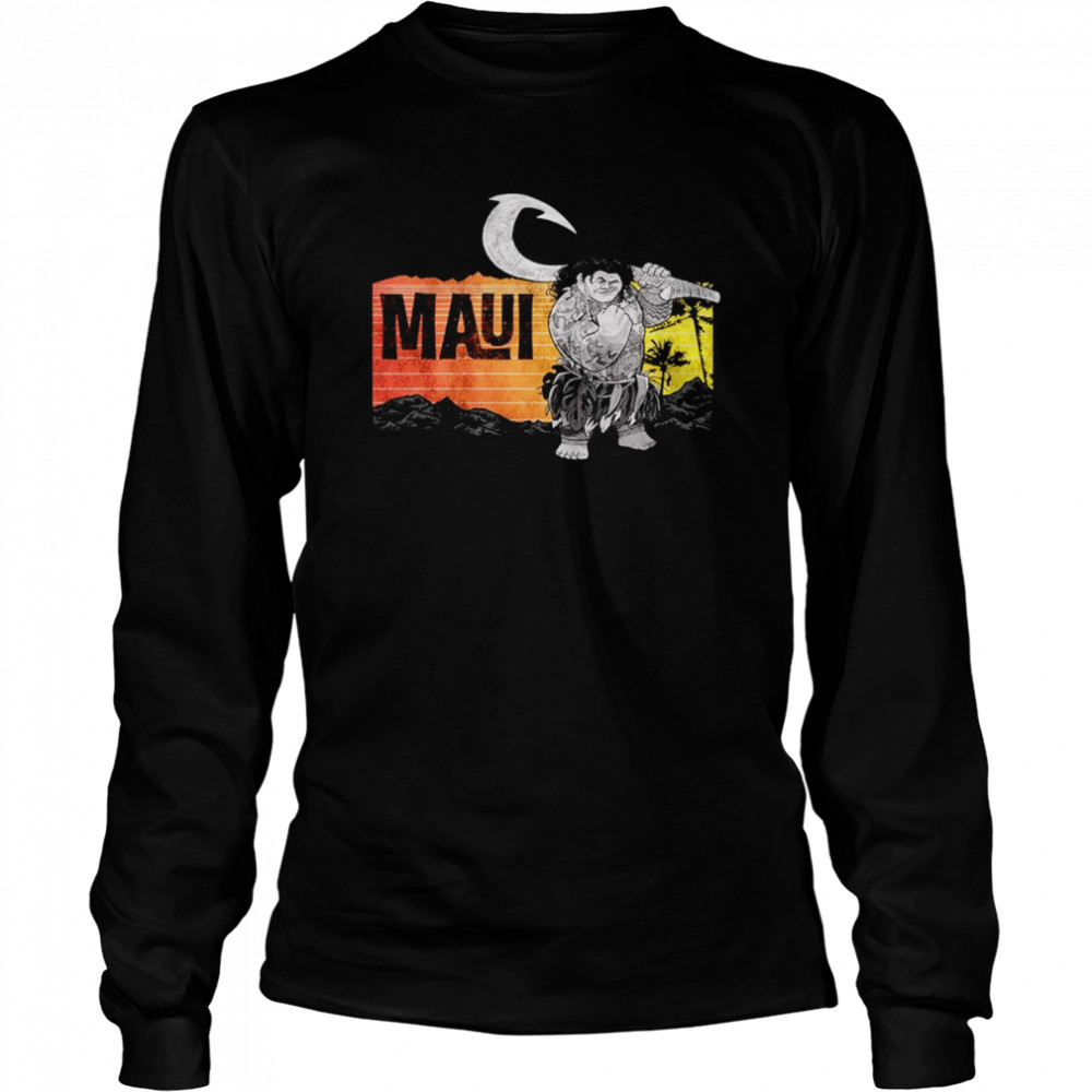 Moana Maui Sunset Portrait shirt Long Sleeved T-shirt