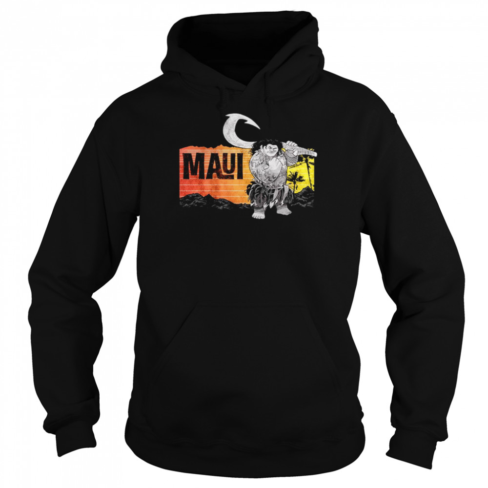 Moana Maui Sunset Portrait shirt Unisex Hoodie