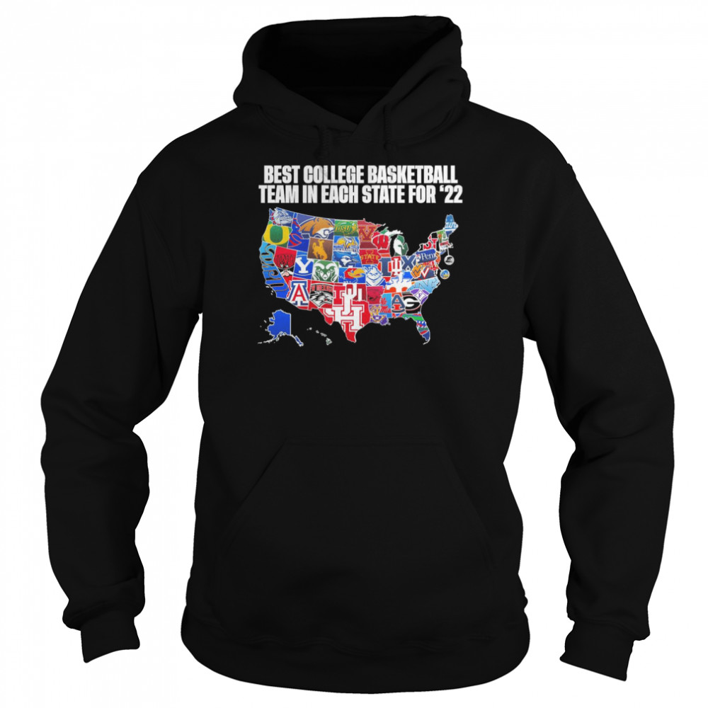 The Best College Basketball Team in Each State For 22  Unisex Hoodie