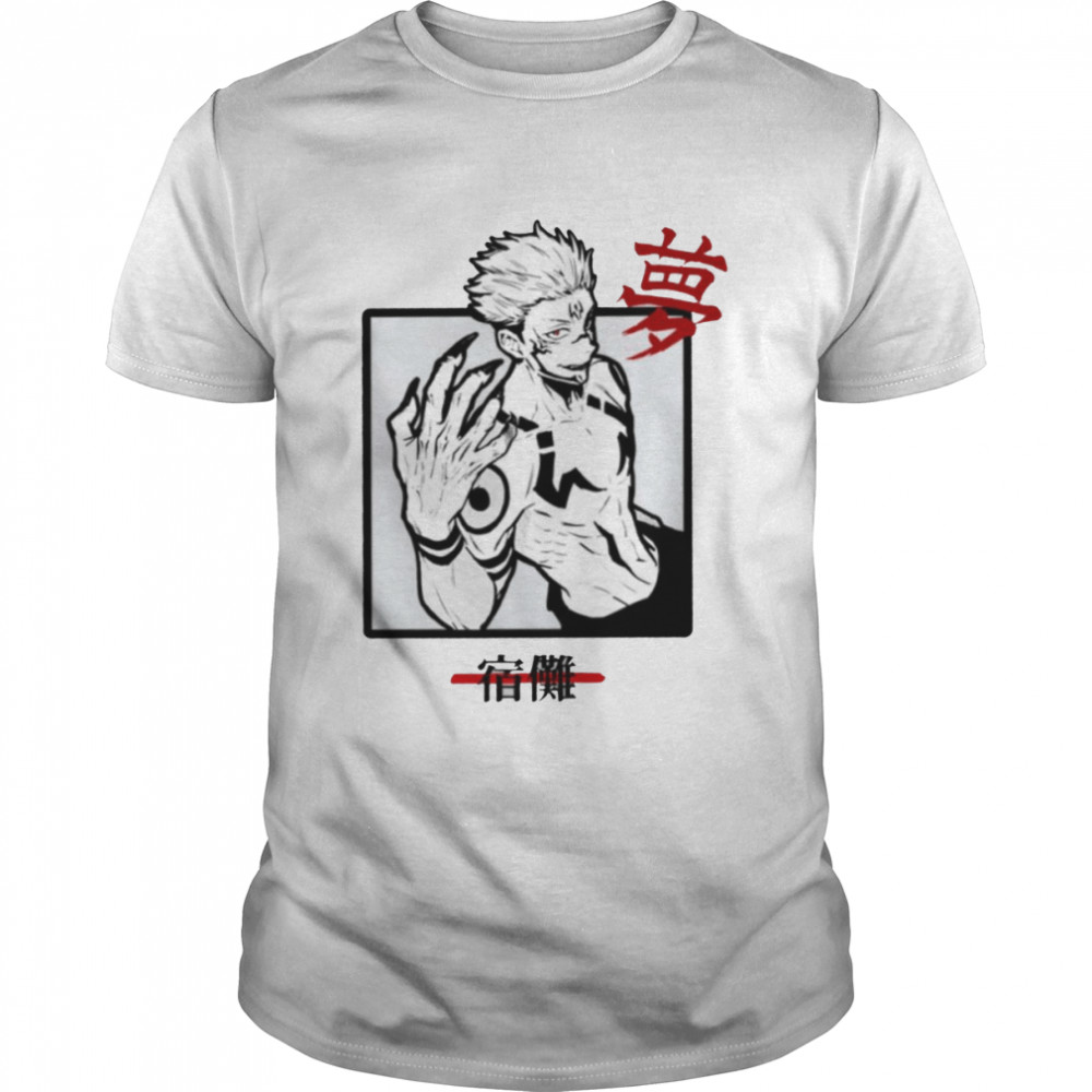 White Design Sukuna Jujutsu Kaisen shirt