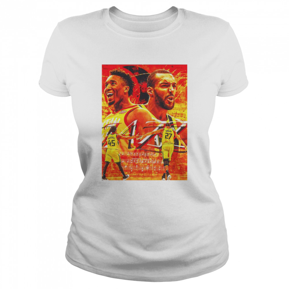 Donovan Mitchell And Basketball Rudy Gobert  Classic Women's T-shirt