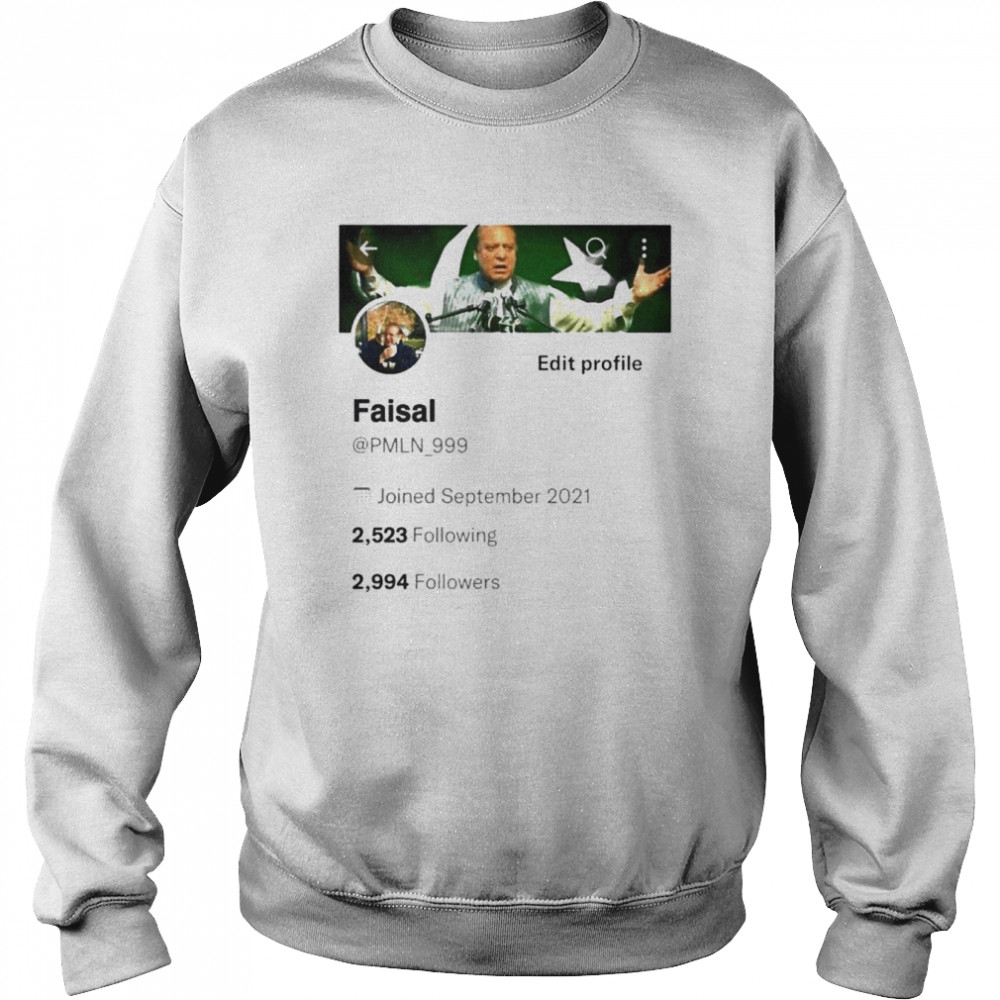 faisal twitter profile shirt Unisex Sweatshirt