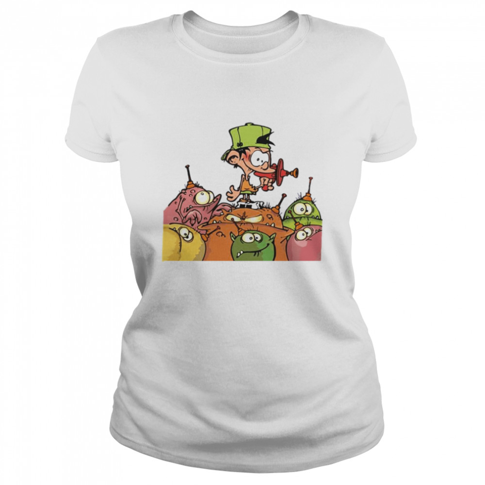 Kid Paddle Avec Des Monstres Classique Gaston Lagaffe shirt Classic Women's T-shirt