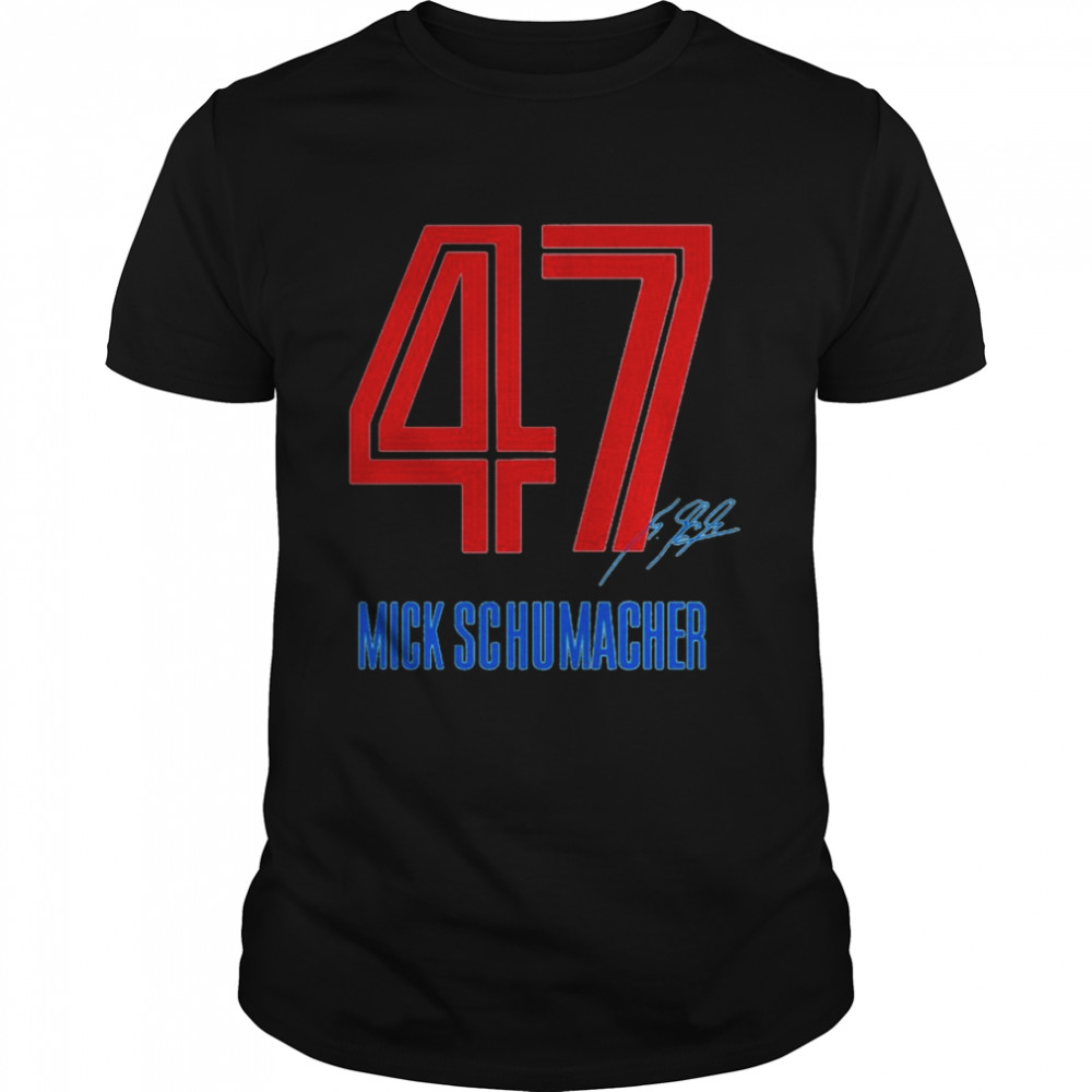 Mick Schumacher 47 Haas F1 signature shirt