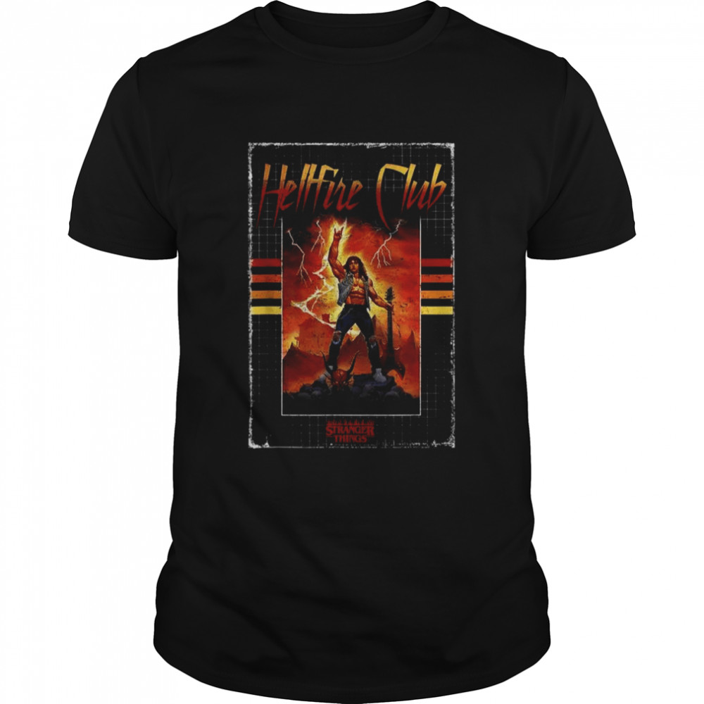 Stranger Things 4 Eddie Munson Hellfire Club Guitar Power Shirts