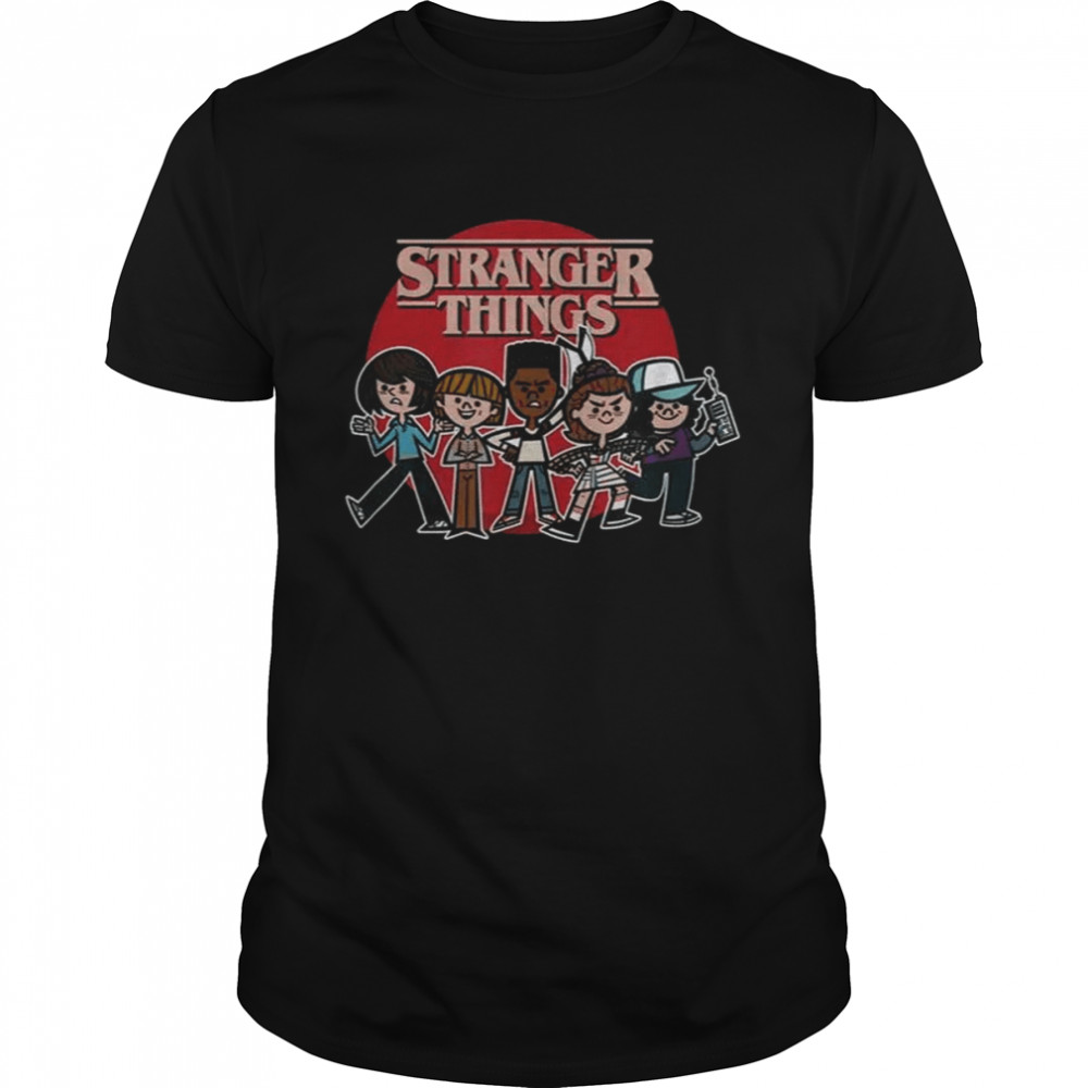 Stranger Things 4 Group Shot Comic Line Up Shirts