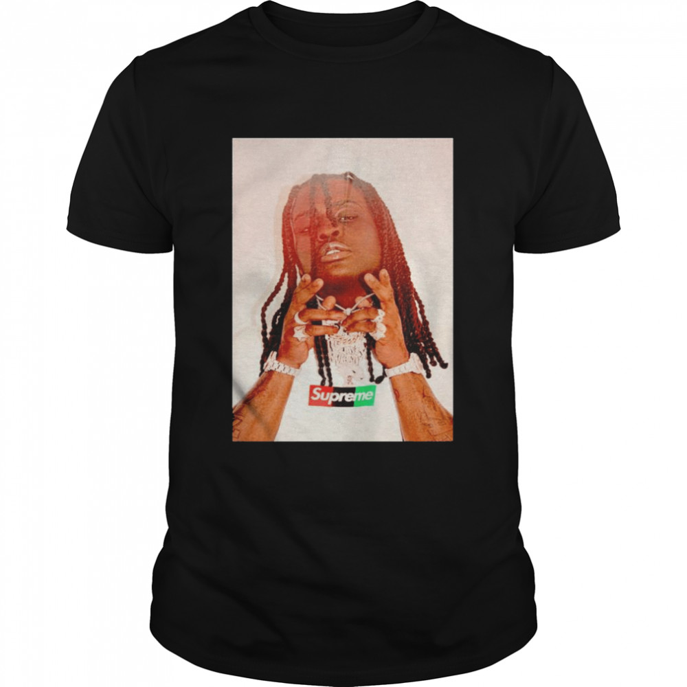 chief Keef in upcoming Supreme shirt