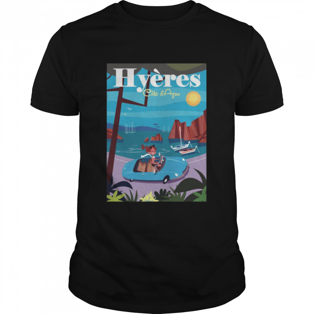 Riding A Car Hyeres France T-Shirt