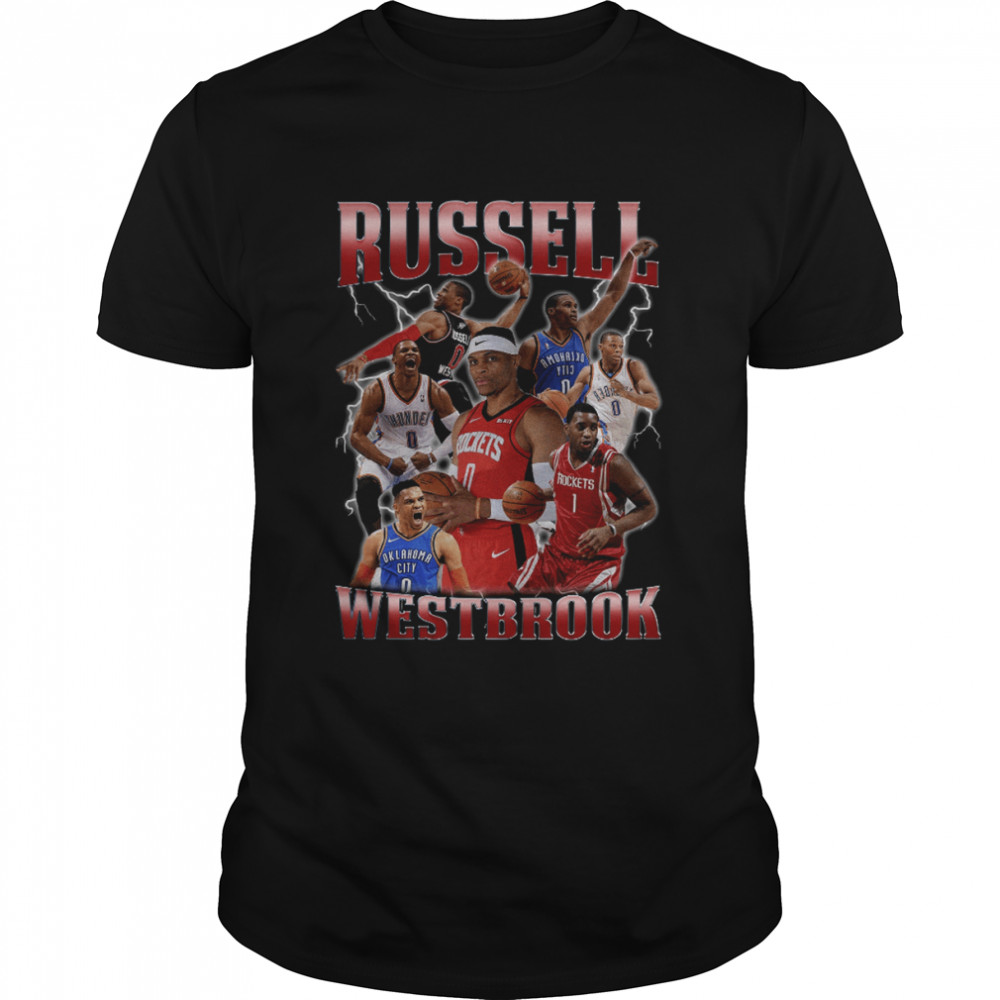 Russell Westbrook Basketball Player Nba Washington Wizards Classic Retro 90s Graphic  shirt