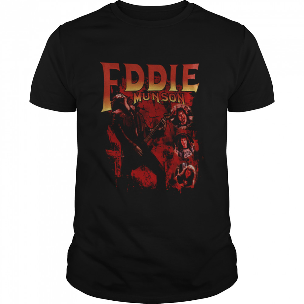 Vintage Eddie Munson Playing Guitar Strange Things shirt