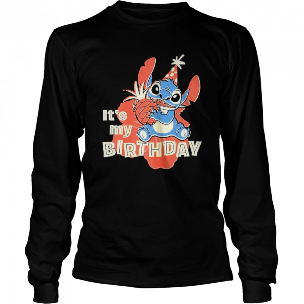 Disney Stitch It’s My Birthday Kids shirt Long Sleeved T-shirt