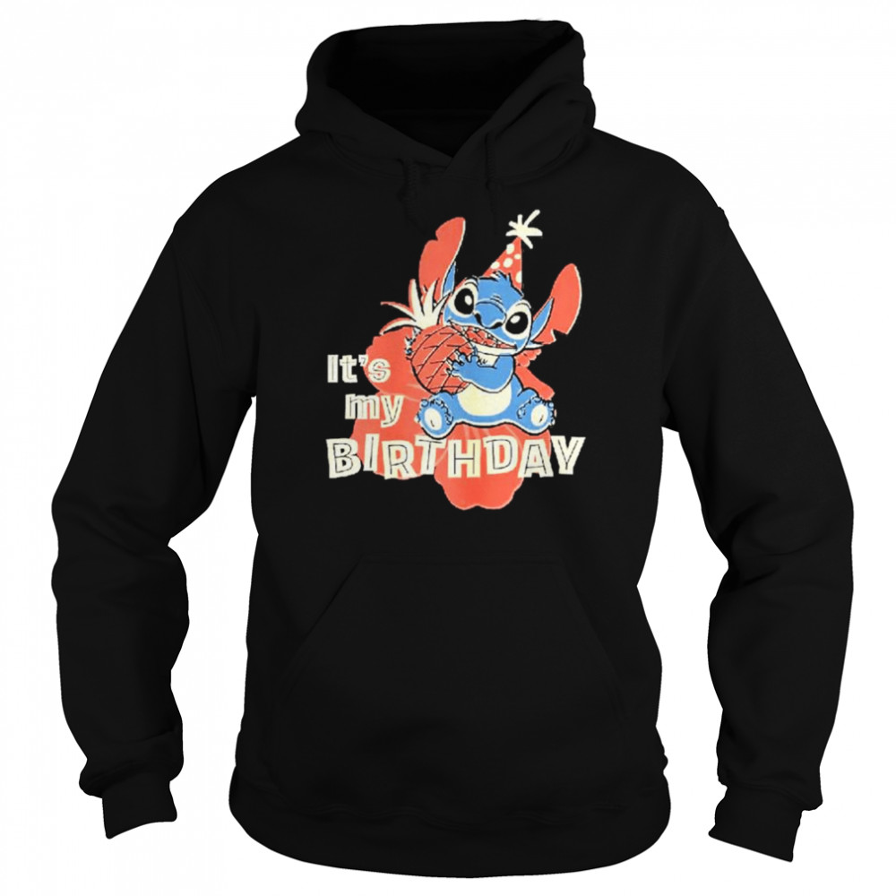 Disney Stitch It’s My Birthday Kids shirt Unisex Hoodie