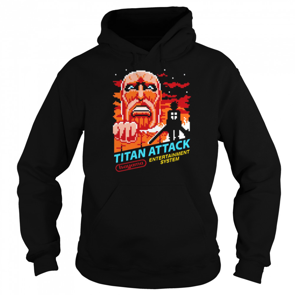 Titan Attack Entertainment System Pixel Art shirt Unisex Hoodie