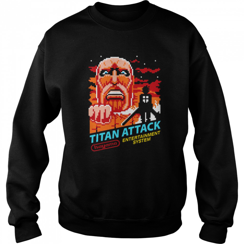 Titan Attack Entertainment System Pixel Art shirt Unisex Sweatshirt