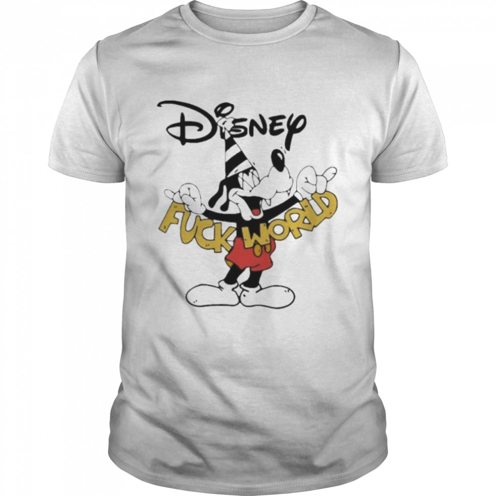 Mickey mouse disney fuck world fluto shirt