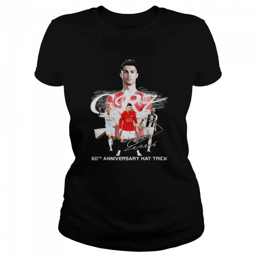 Cristiano Ronaldo 60th Anniversary Hat-Trick Signatures  Classic Women's T-shirt