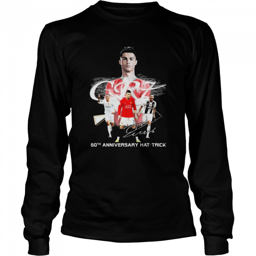 Cristiano Ronaldo 60th Anniversary Hat-Trick Signatures  Long Sleeved T-shirt