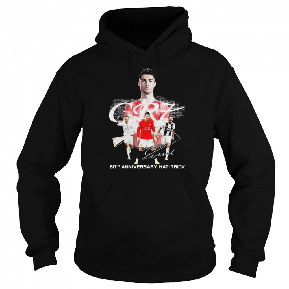 Cristiano Ronaldo 60th Anniversary Hat-Trick Signatures  Unisex Hoodie