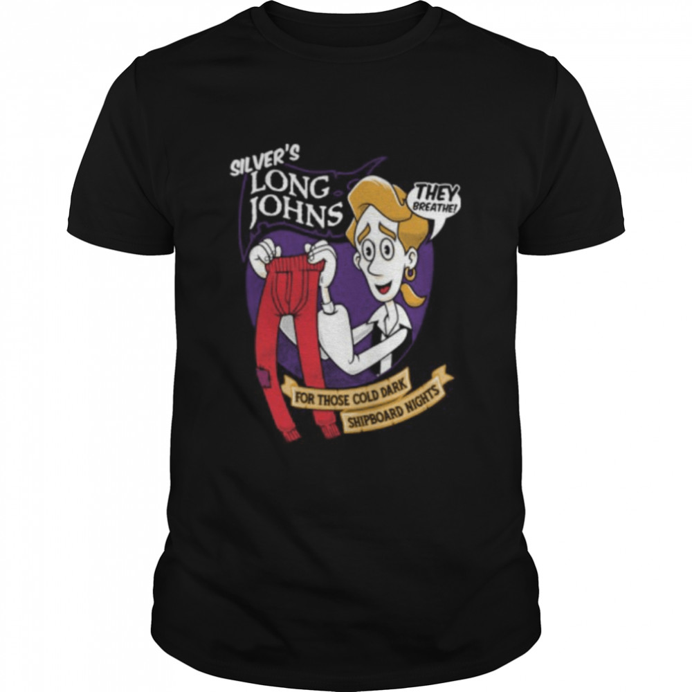 Silver’s Long Johns Retro Monkey Island Geek Video Game T Funny Pirate shirt