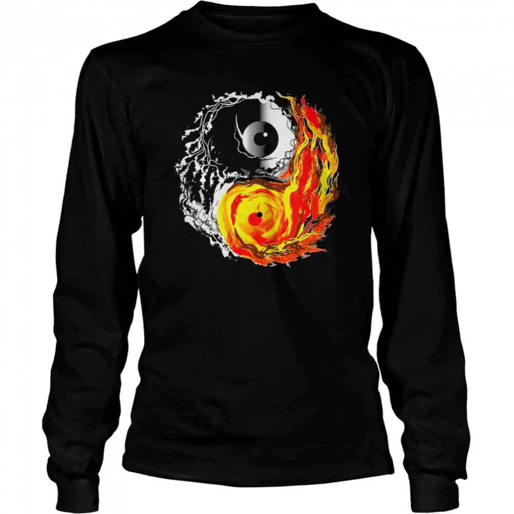Darknest And Fire YinYang Eyes  Long Sleeved T-shirt