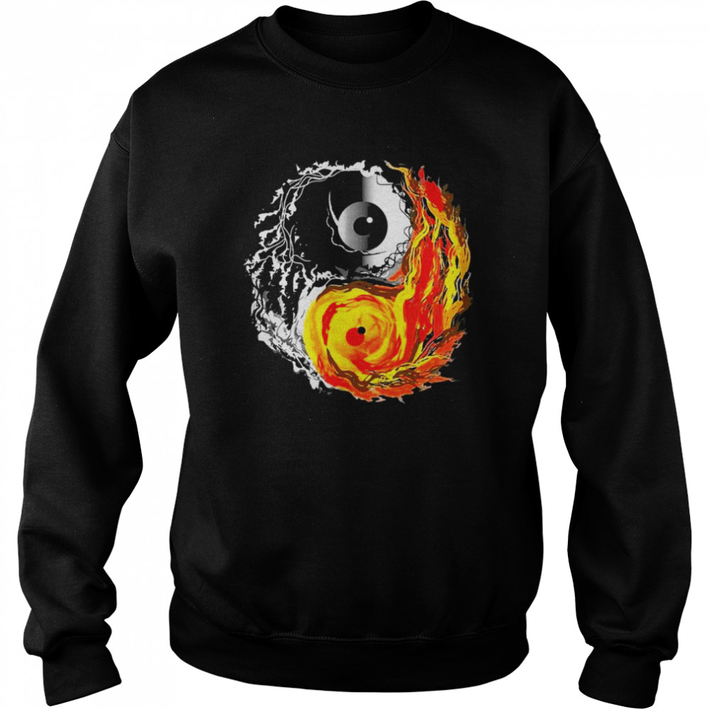 Darknest And Fire YinYang Eyes  Unisex Sweatshirt