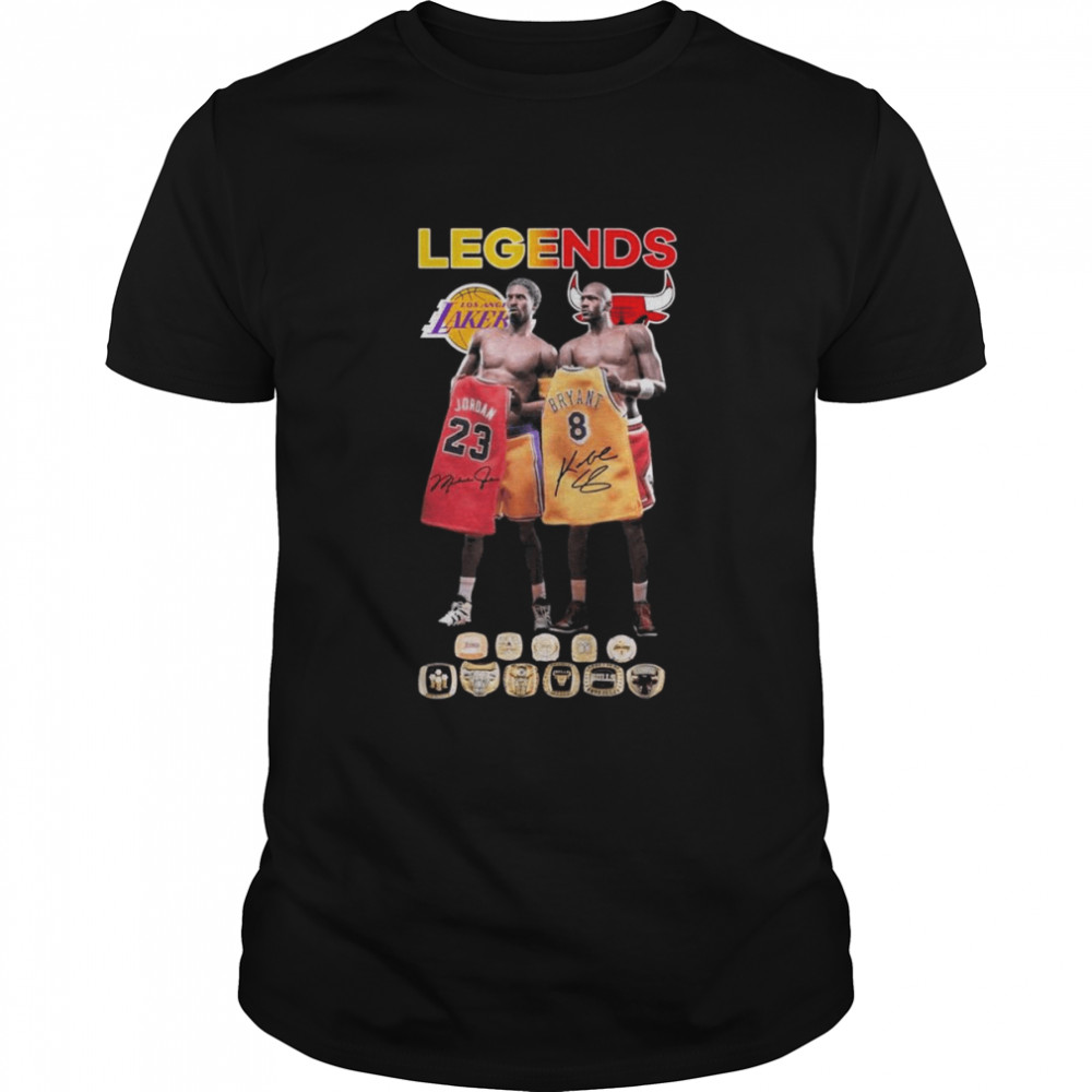 Legends 23 Michael Jordan And 08 Kobe Bryant Signatures Shirt