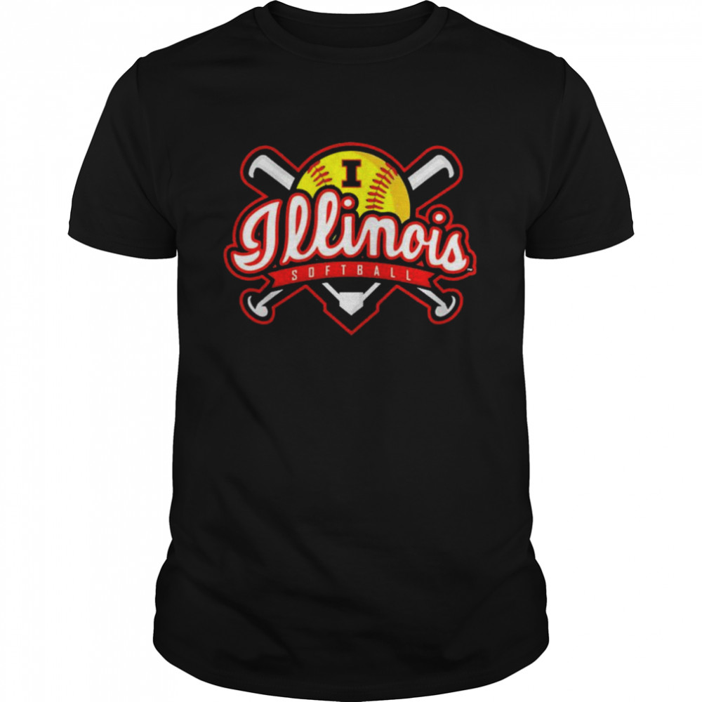 Illinois Fighting Illini Script Softball Tee shirt