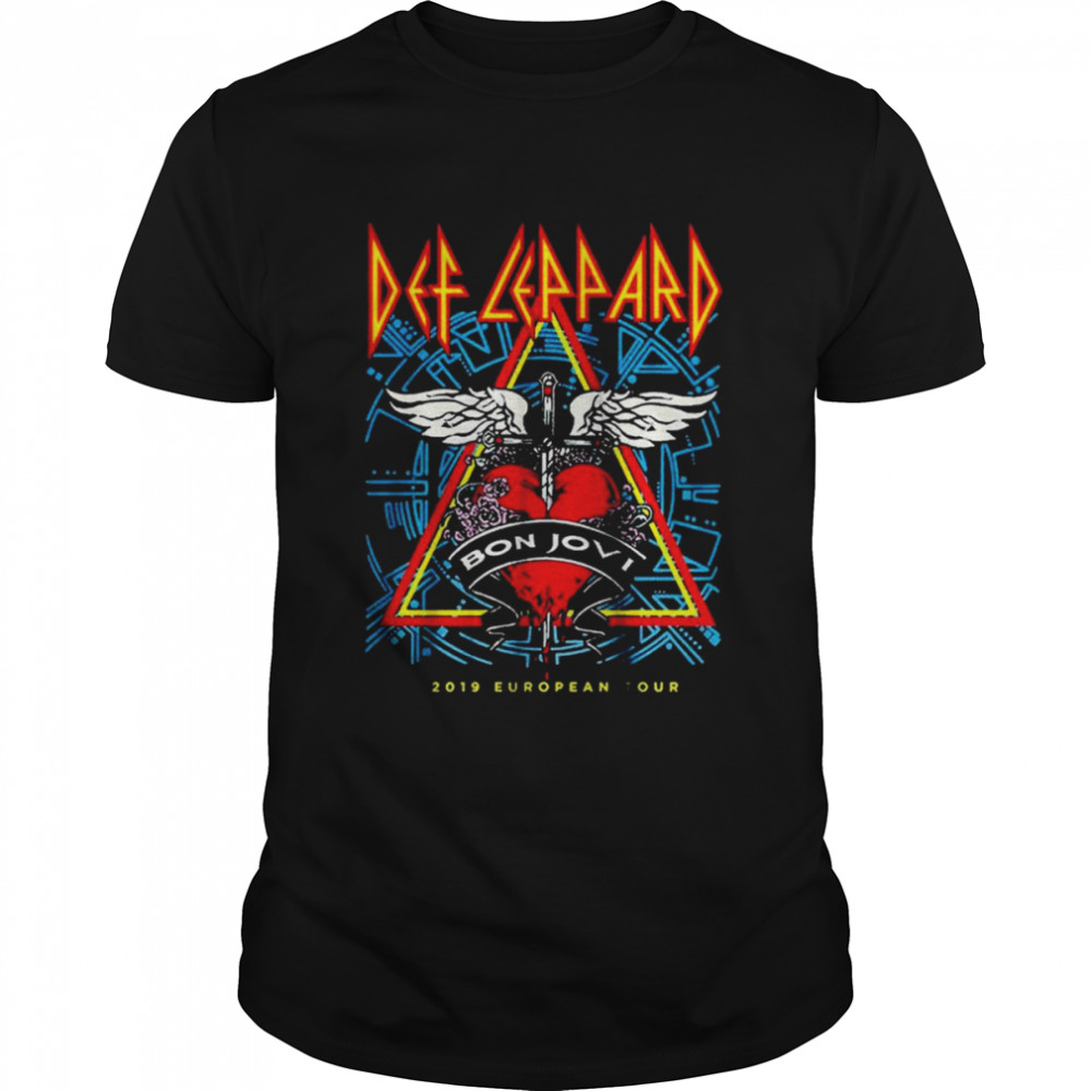 Def Leppard Bon Jovi European Tour 2019 Shirt