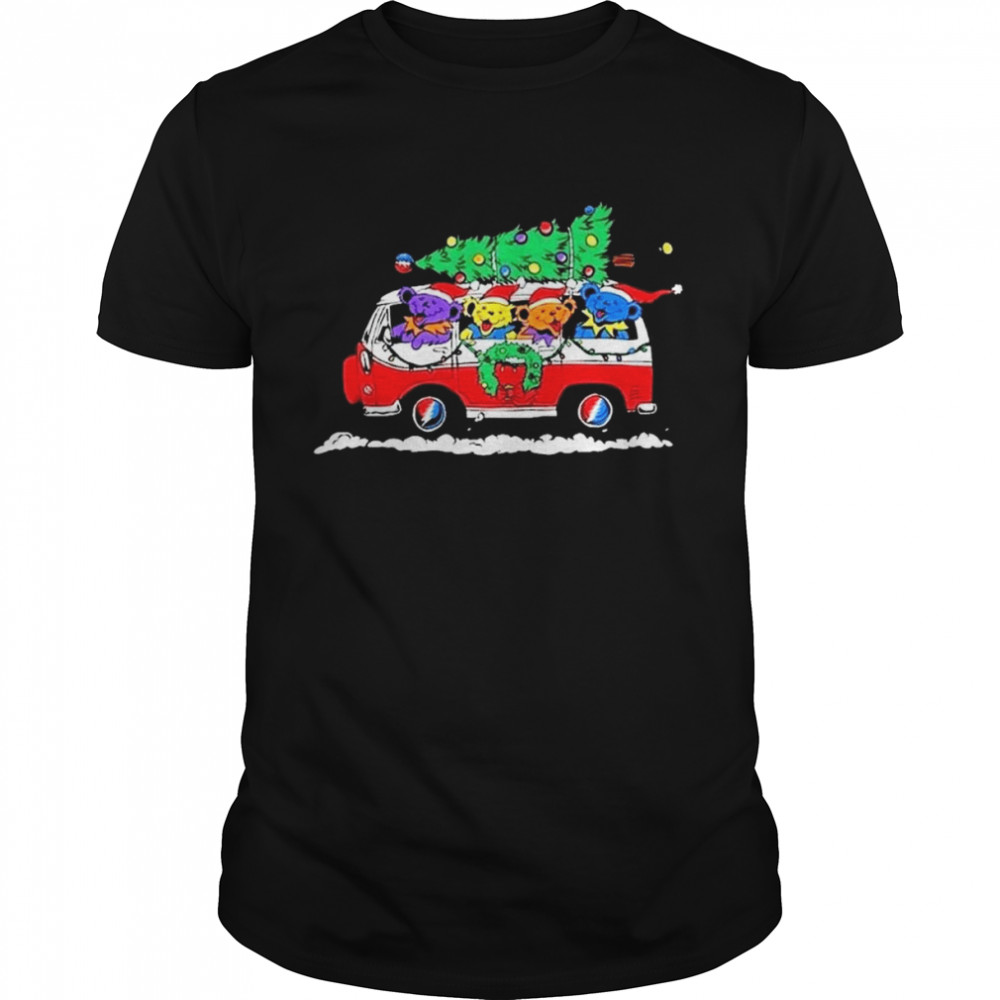 Grateful Dead Bears On Christmas Car Holiday Shirt