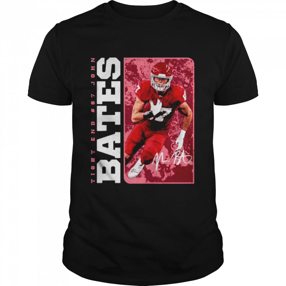 John Bates Washington Commanders tight end 87 signature shirt