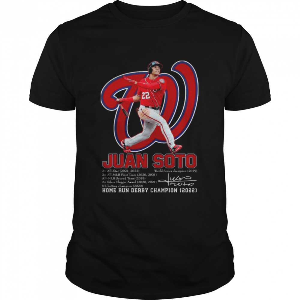 Juan Soto Washington Nationals Home Run Derby Champions 2022 signature shirt